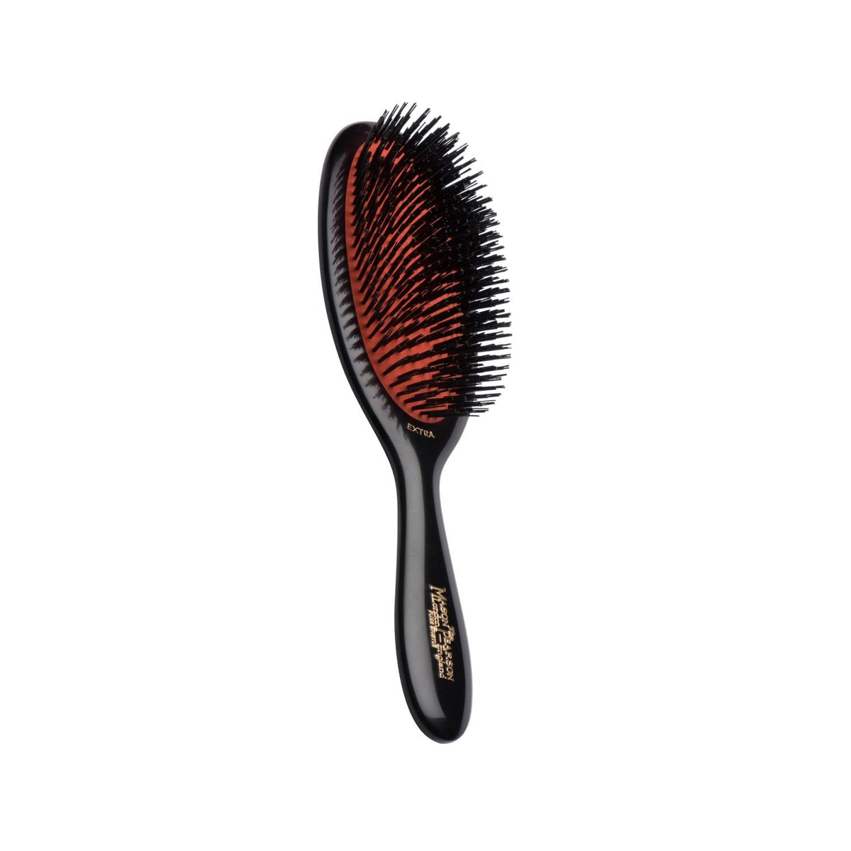 Mason Pearson Small Extra Boar Bristle B2 Dark Hair Brush for Gentle Detangling & Styling Beauty Care Bag