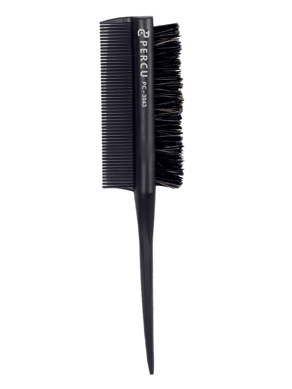 Percu Black Bun Brush & Comb #PC-3043 Vip Barber Supply