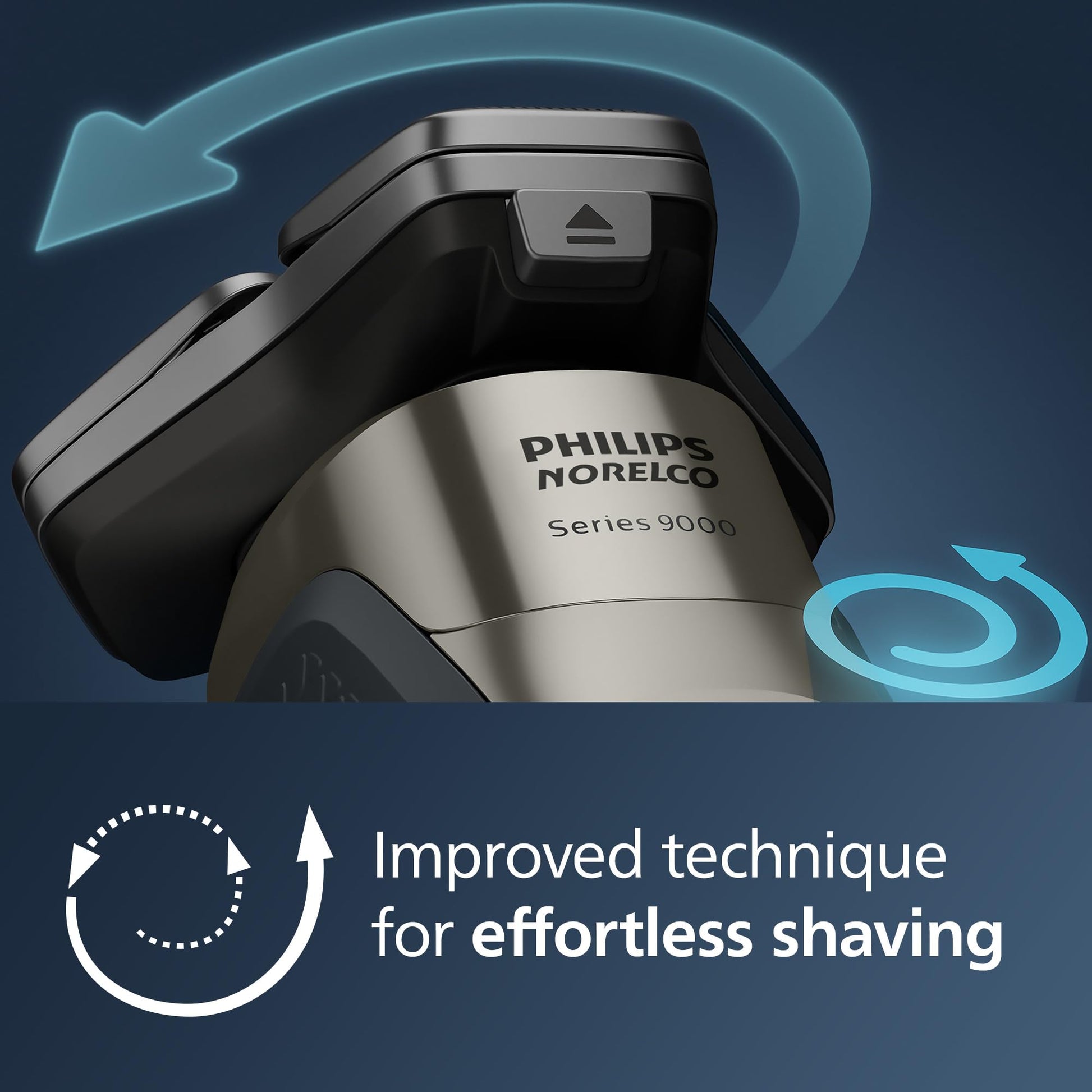 Philips Norelco 9400 Rechargeable Wet/Dry Electric Shaver with SenseIQ and Comfort Glide Ring Technology, Battery Powered, Silver, S9502/83 7DAY'S