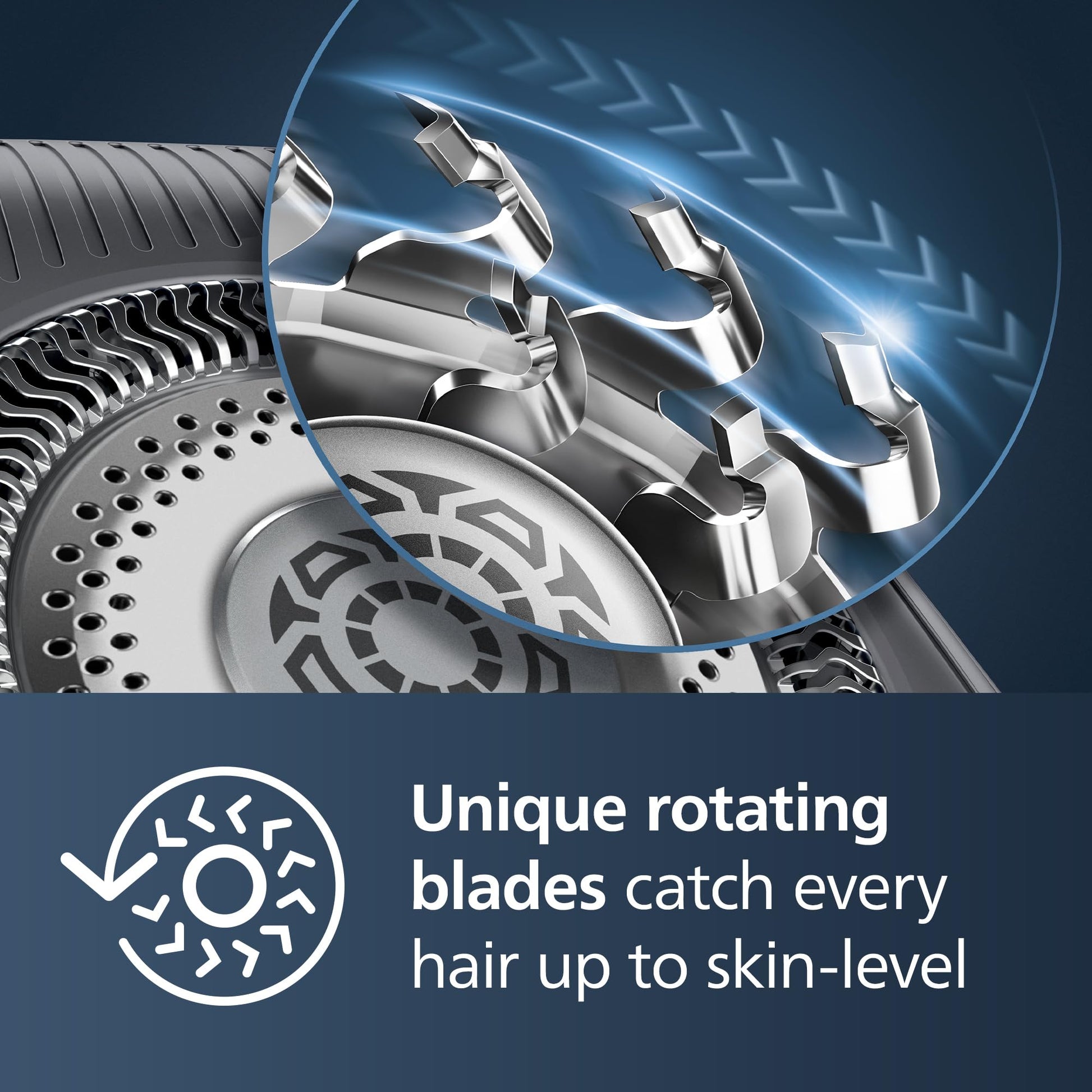 Philips Norelco 9400 Rechargeable Wet/Dry Electric Shaver with SenseIQ and Comfort Glide Ring Technology, Battery Powered, Silver, S9502/83 7DAY'S
