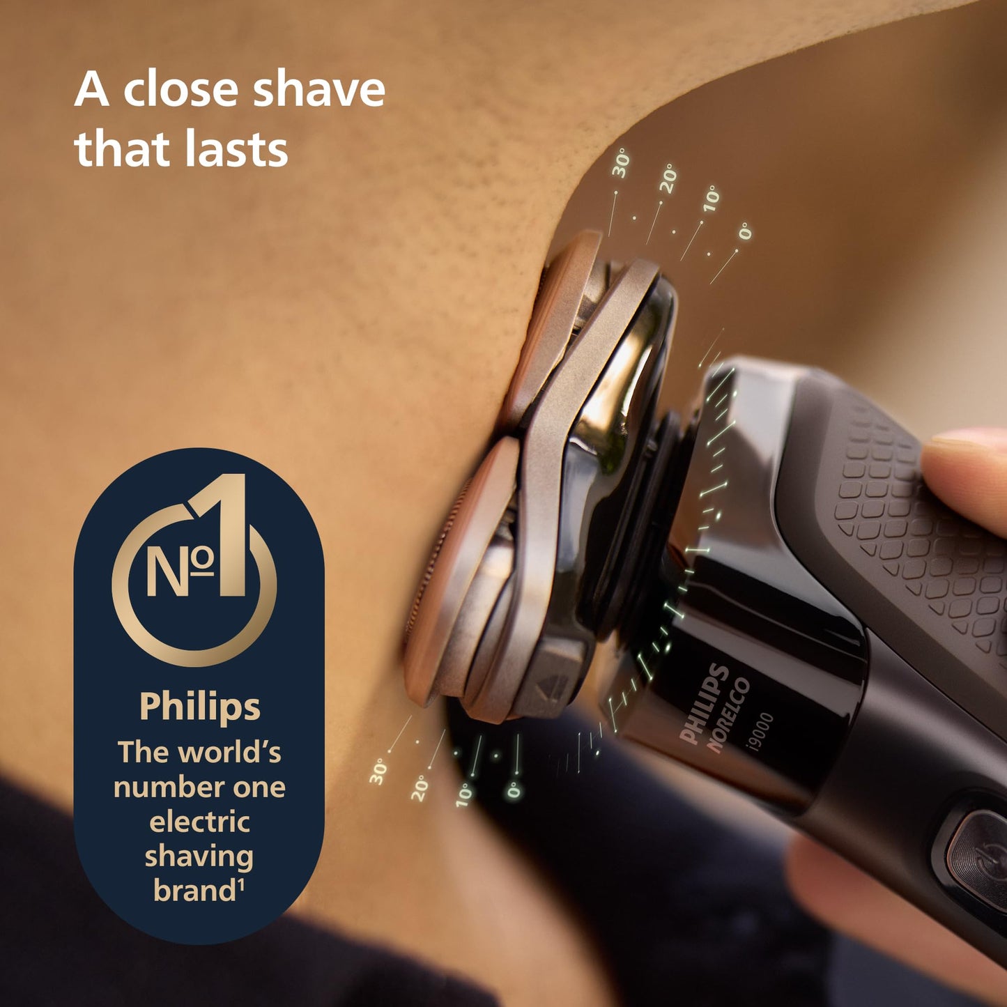 Philips Norelco 9400 Rechargeable Wet/Dry Electric Shaver with SenseIQ and Comfort Glide Ring Technology, Battery Powered, Silver, S9502/83 7DAY'S