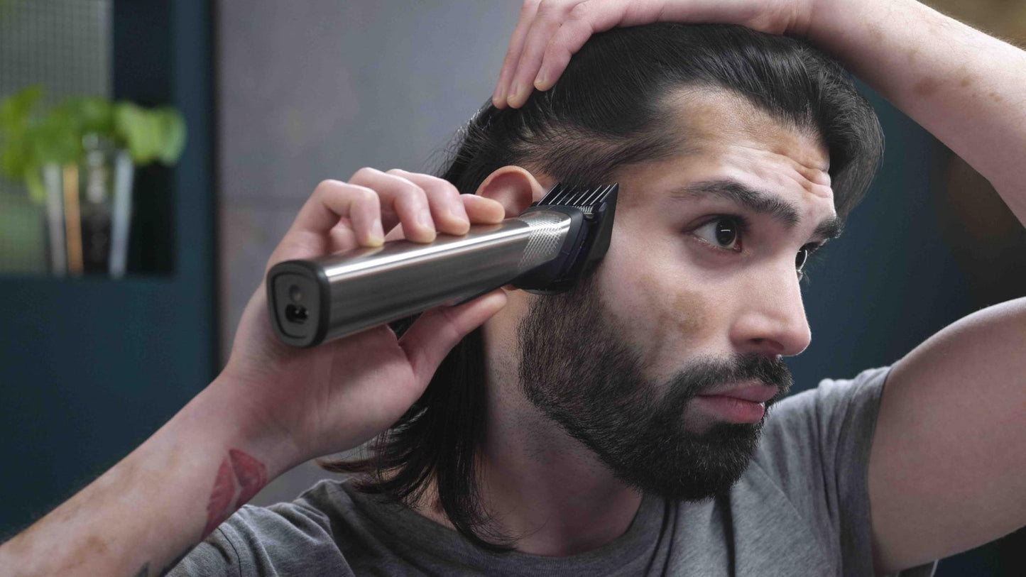 PHILIPS Norelco Multigroom 9000 Series MG9740-18-in-1 Precision Trimmer for Face, Head, and Body with Titanium Blades, 6-Hour Battery Life, and Showerproof Design, Packaging May Vary