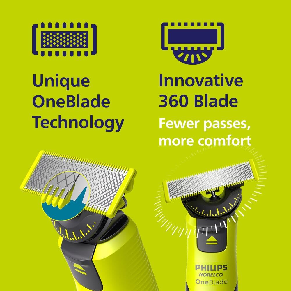 Philips Norelco OneBlade Face + Body Hybrid Electric Trimmer and Shaver, QP2630/70