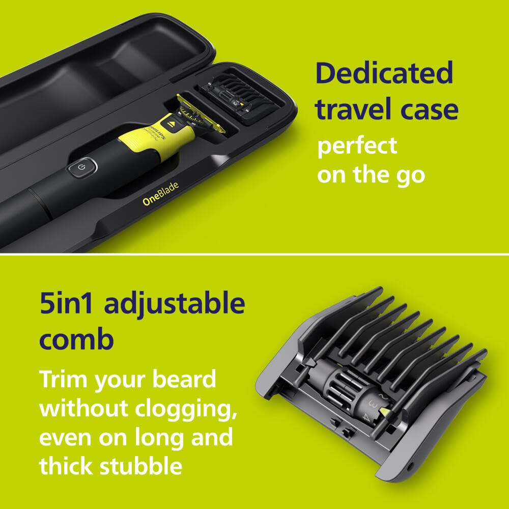 Philips Norelco OneBlade Face + Body Hybrid Electric Trimmer and Shaver, QP2630/70
