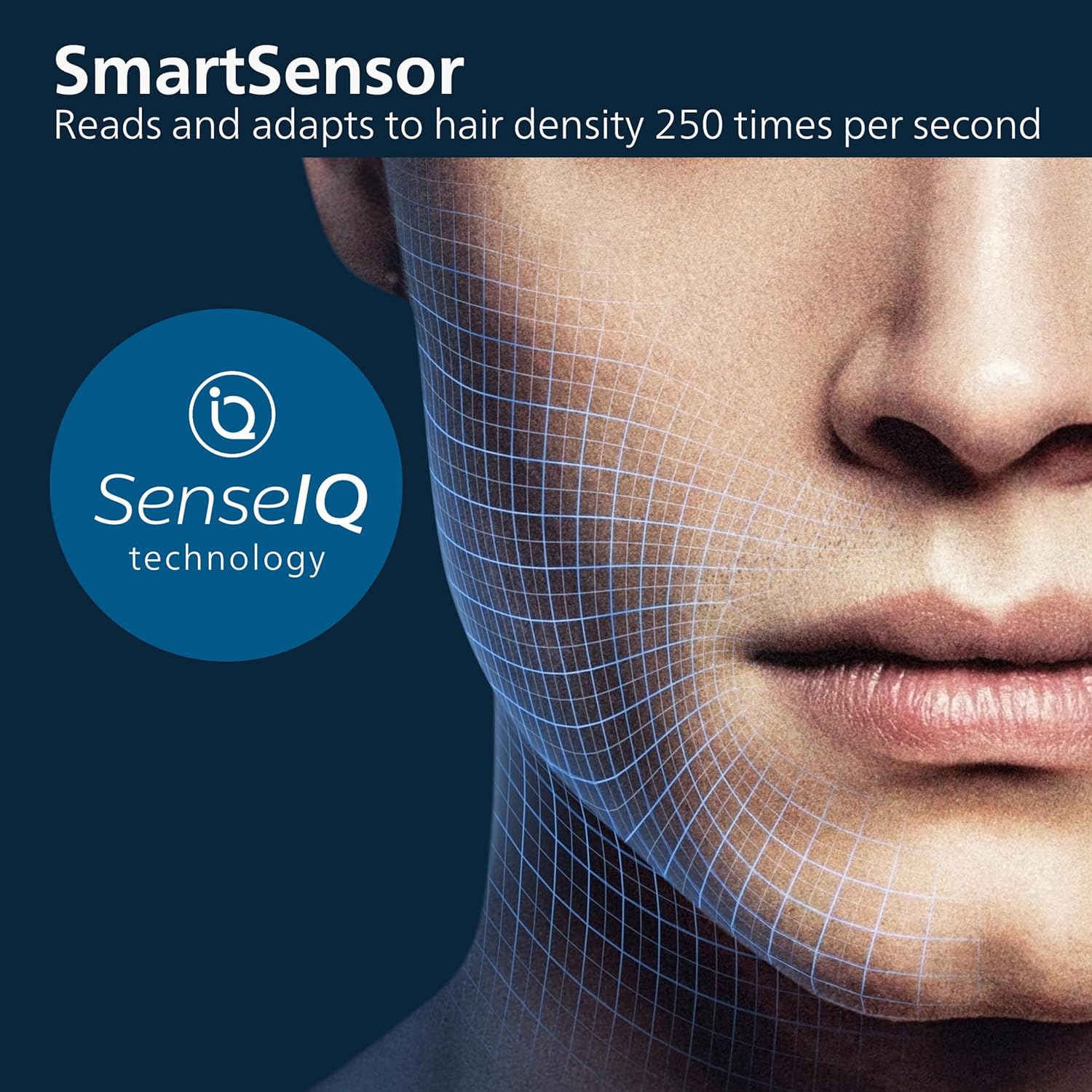 Philips Rechargeable Wet/Dry Electric Shaver Series 9000 with SenseIQ and Comfort Glide Ring Technology, Battery Powered, Silver 7DAY'S