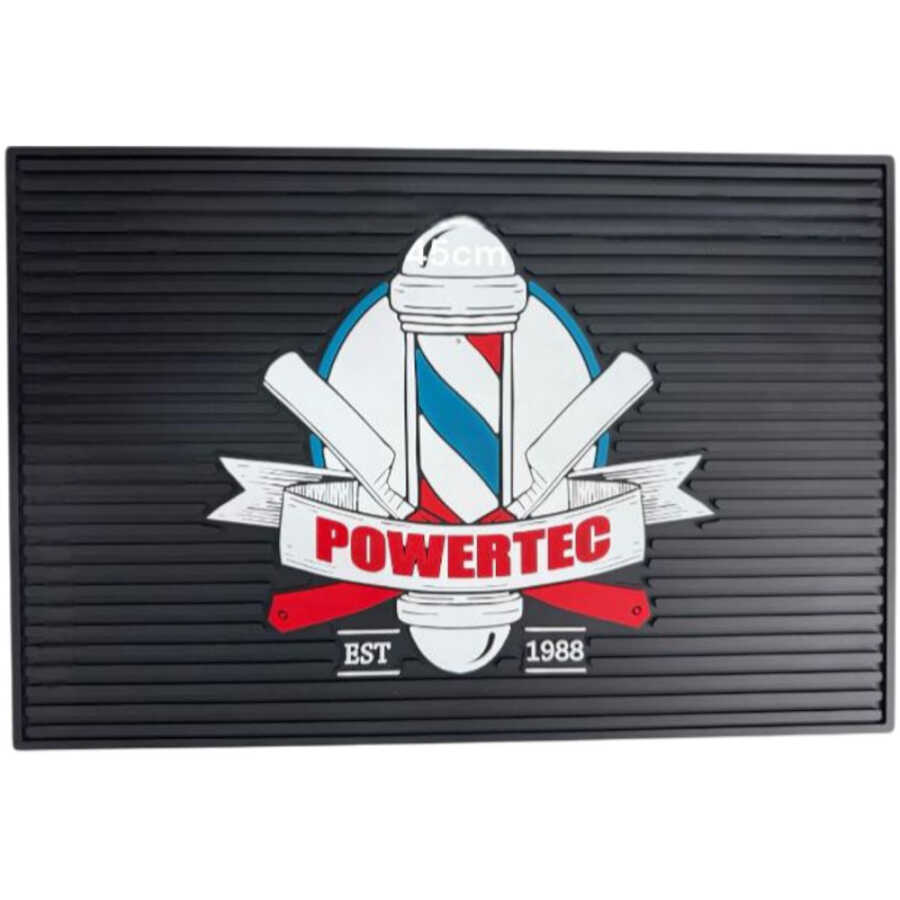 Powertec Professional Barber Station Mat for Tools 45.5 x 30 cm Beauty Care Bag