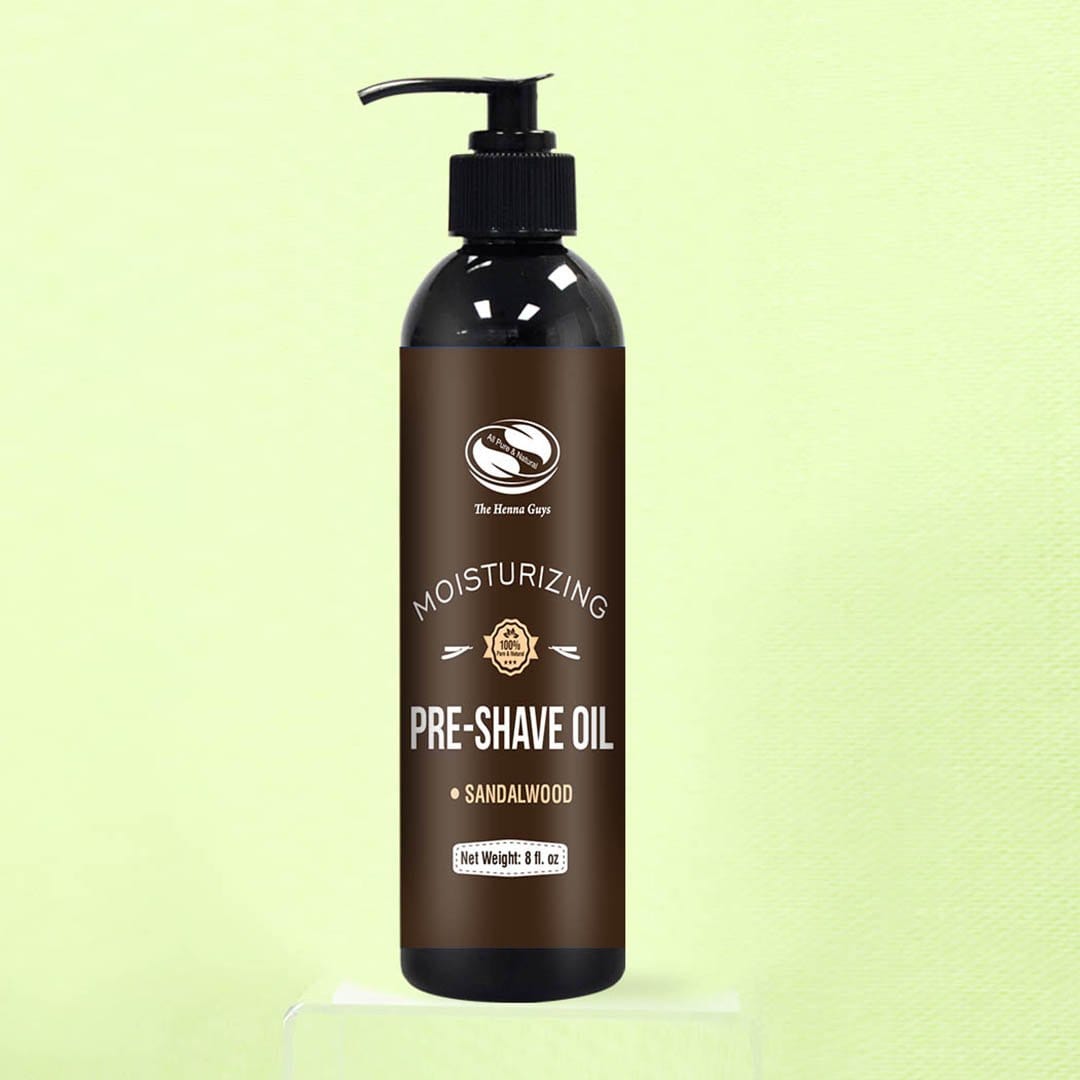 Pre shave Oil - Sandalwood, Remedy for Razor bumps & Ingrown hair The Henna Guys
