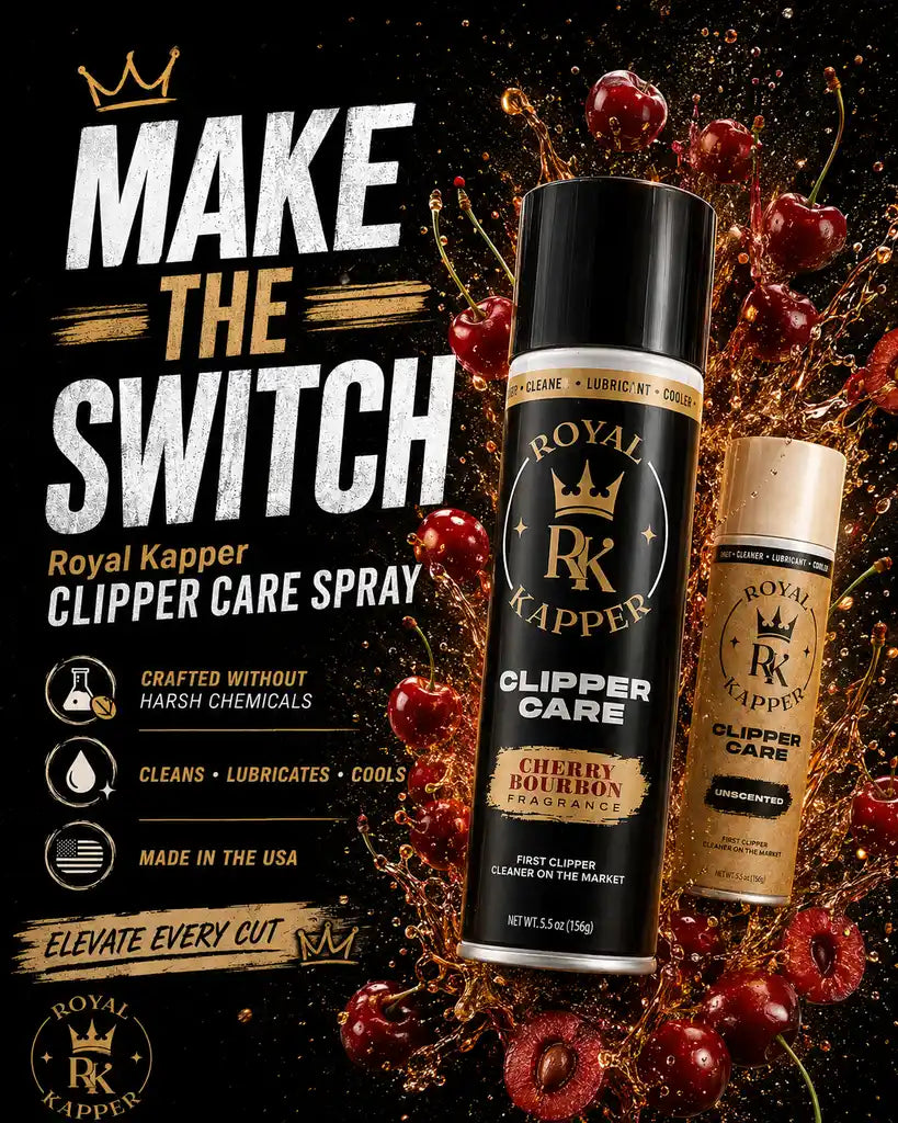 ROYAL KAPPER NON-TOXIC CLIPPER SPRAY - CHERRY BOURBON N.O.S. Barber Supply