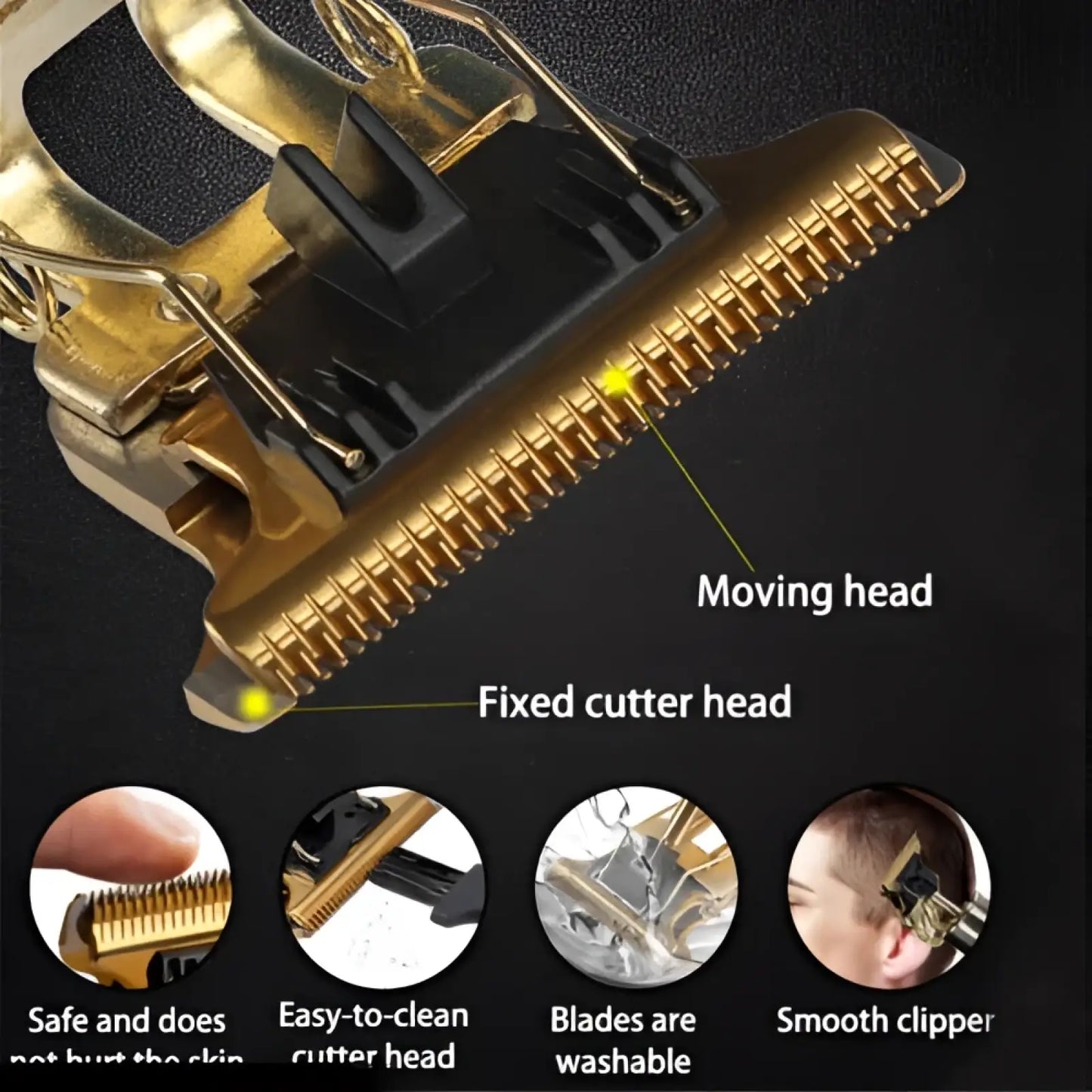 Professional Cordless Hair Clippers Gold Beard Trimmer ARBA Global