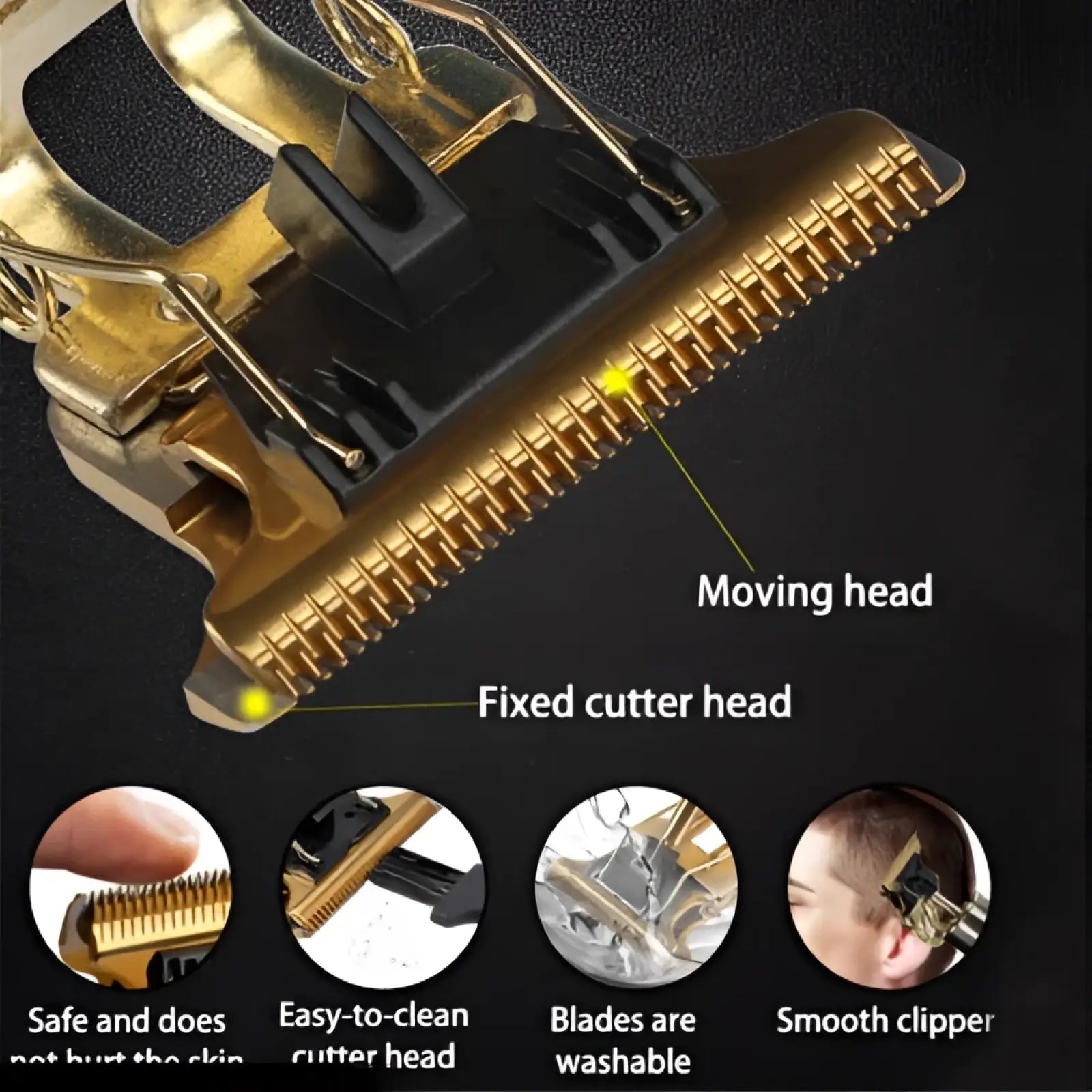 Professional Cordless Hair Clippers Gold Beard Trimmer ARBA Global