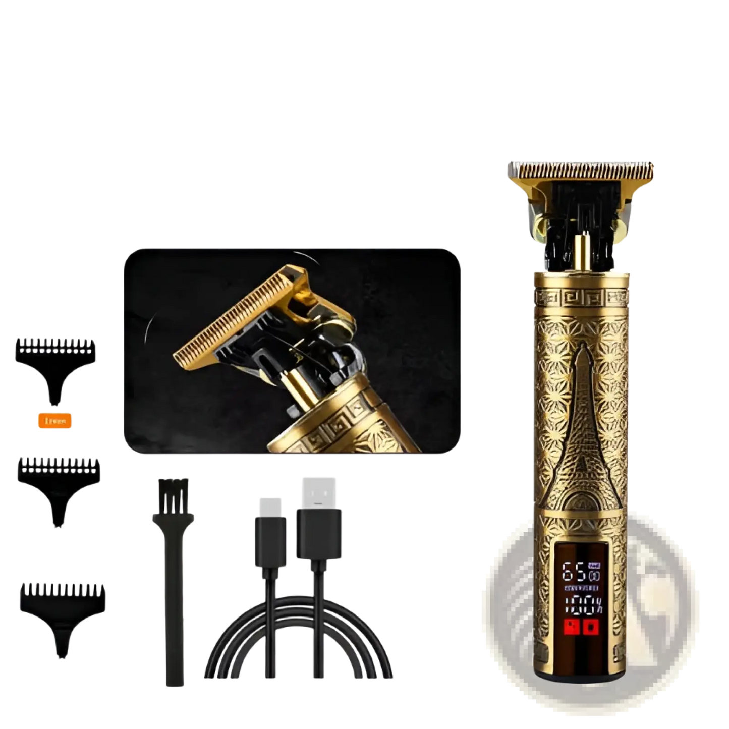 Professional Cordless Hair Clippers Gold Beard Trimmer ARBA Global
