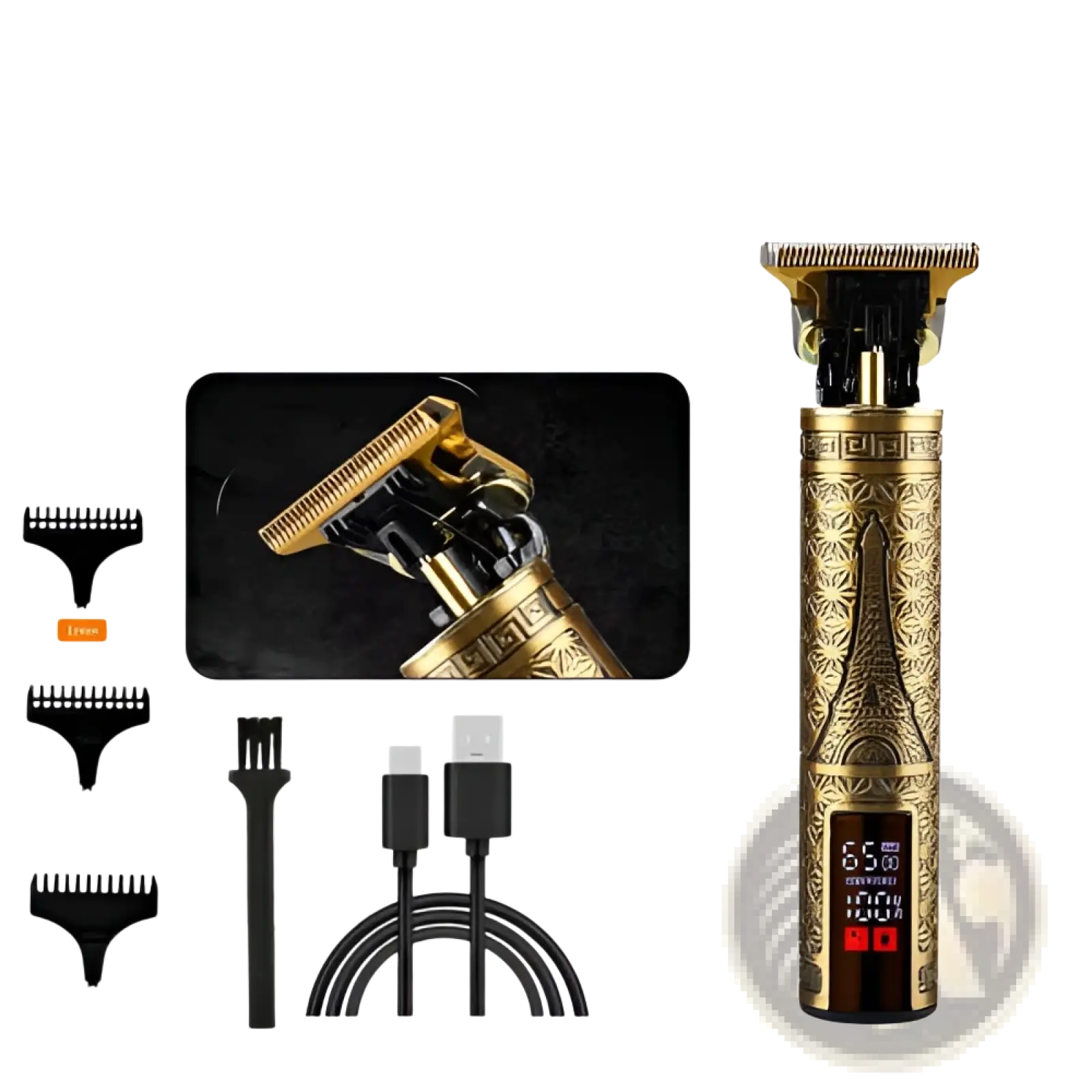Professional Cordless Hair Clippers Gold Beard Trimmer ARBA Global