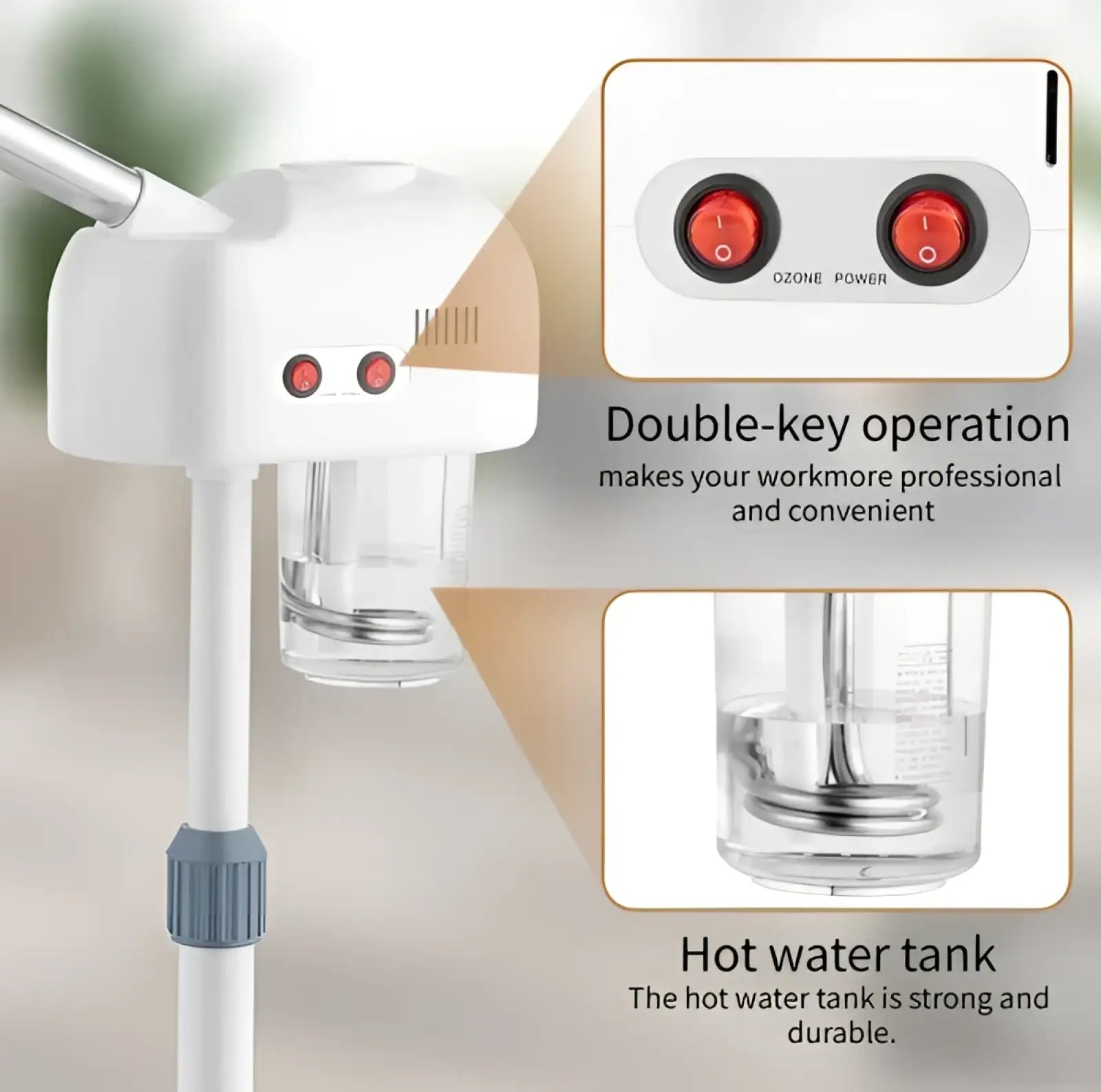 Professional Facial Steamer with 3x Magnifying Lamp ARBA Global