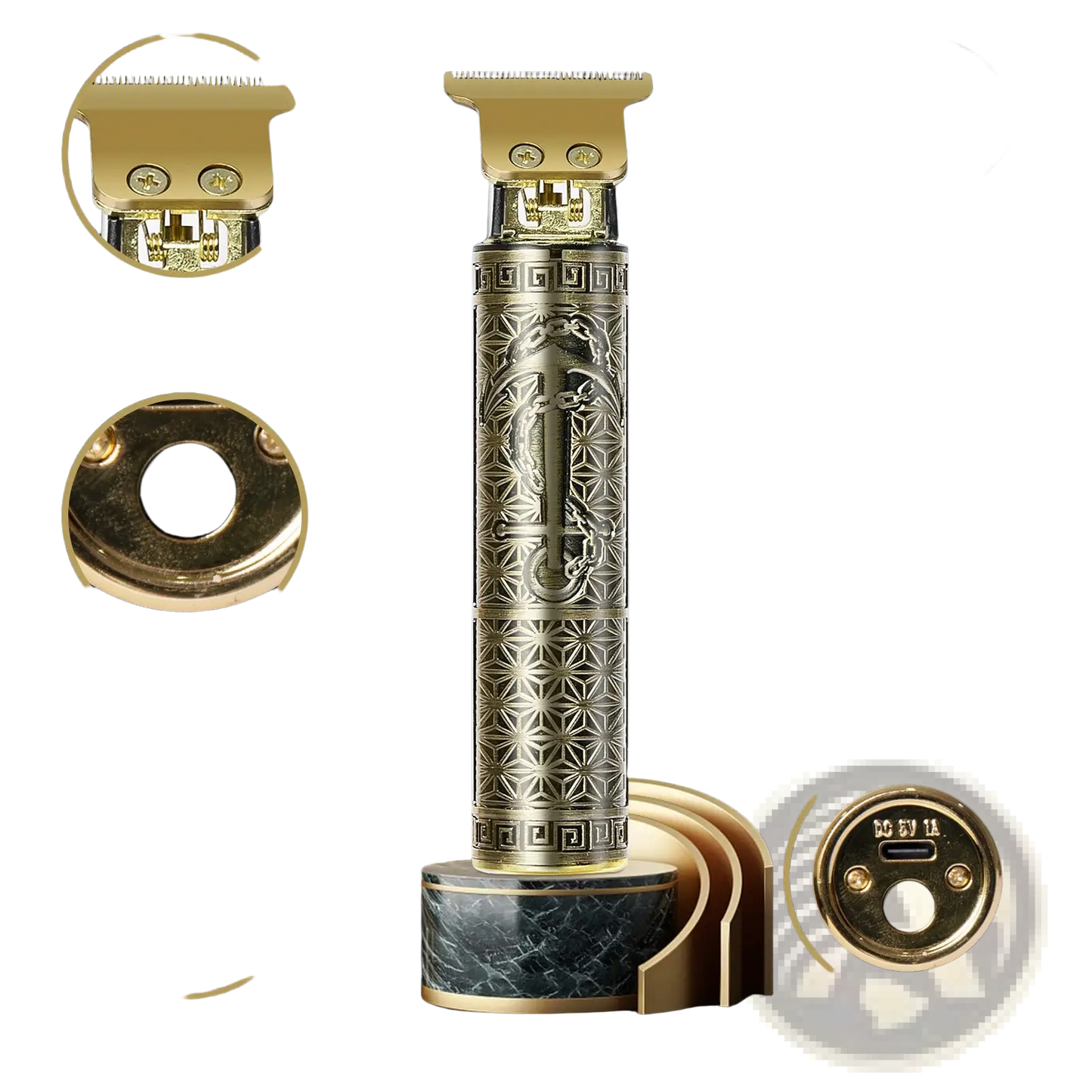 Professional Mens Hair Clippers Gold Cordless Trimmer ARBA Global