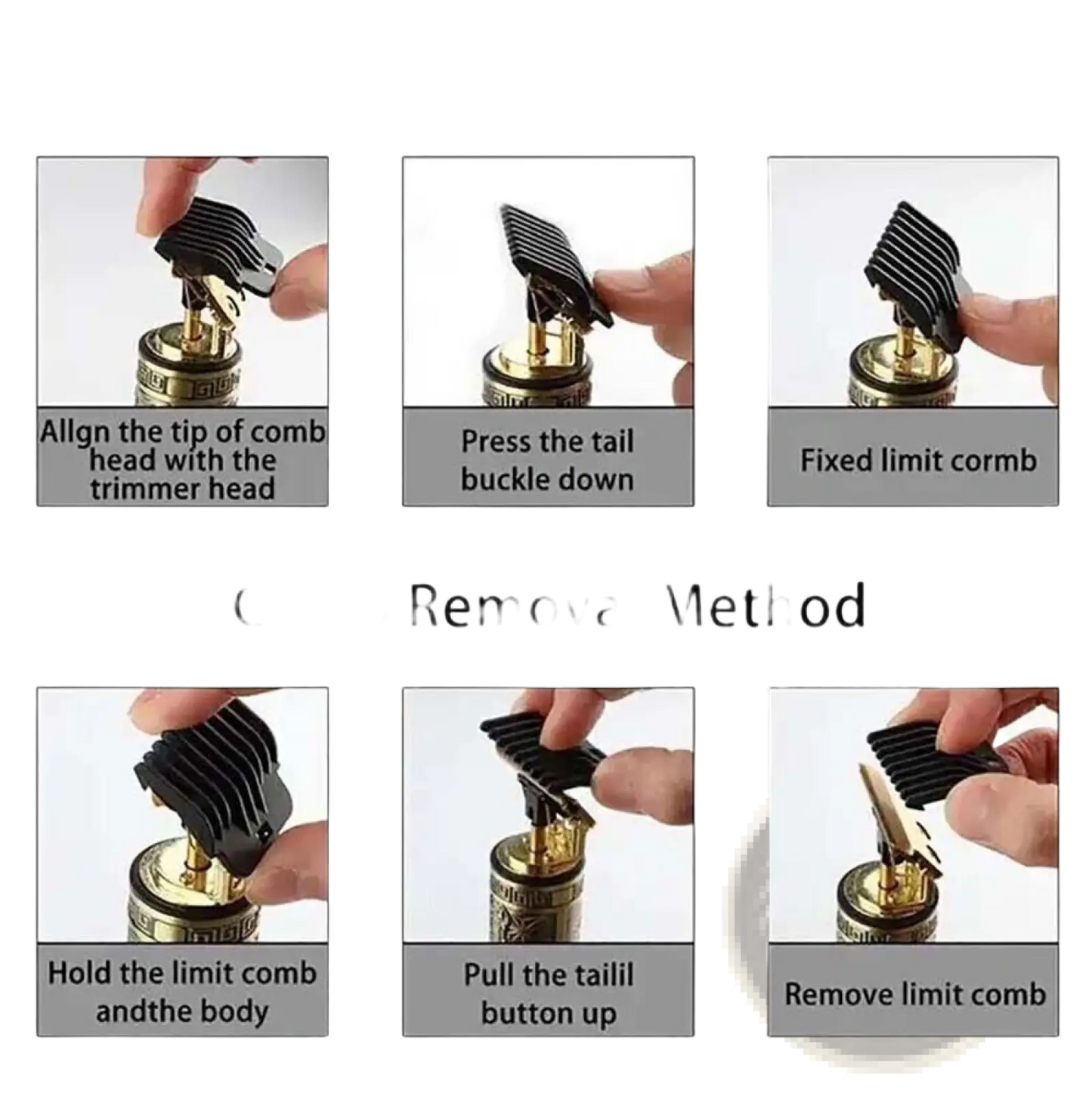 Professional Mens Hair Clippers Gold Cordless Trimmer ARBA Global