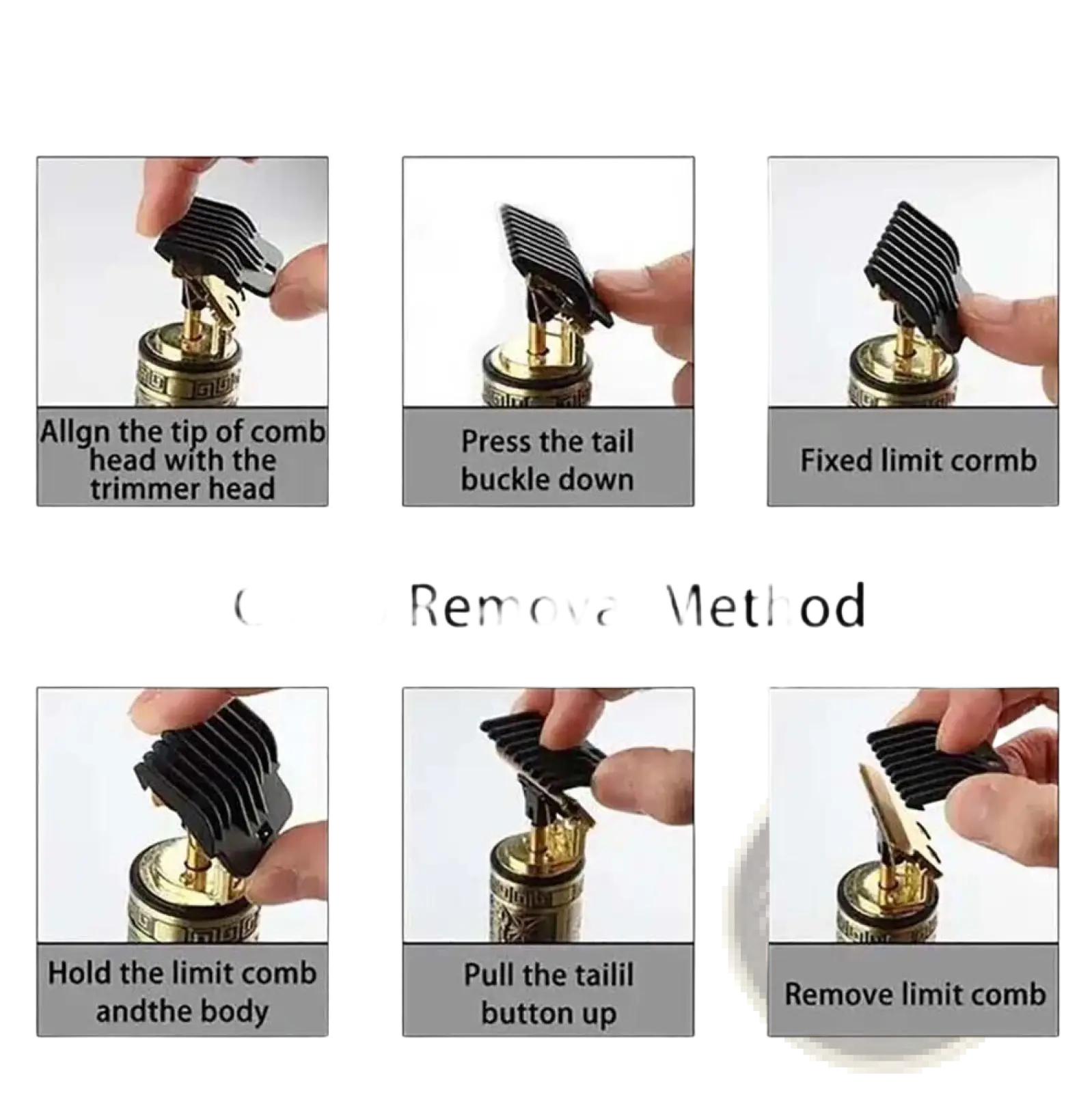 Professional Mens Hair Clippers Gold Cordless Trimmer ARBA Global