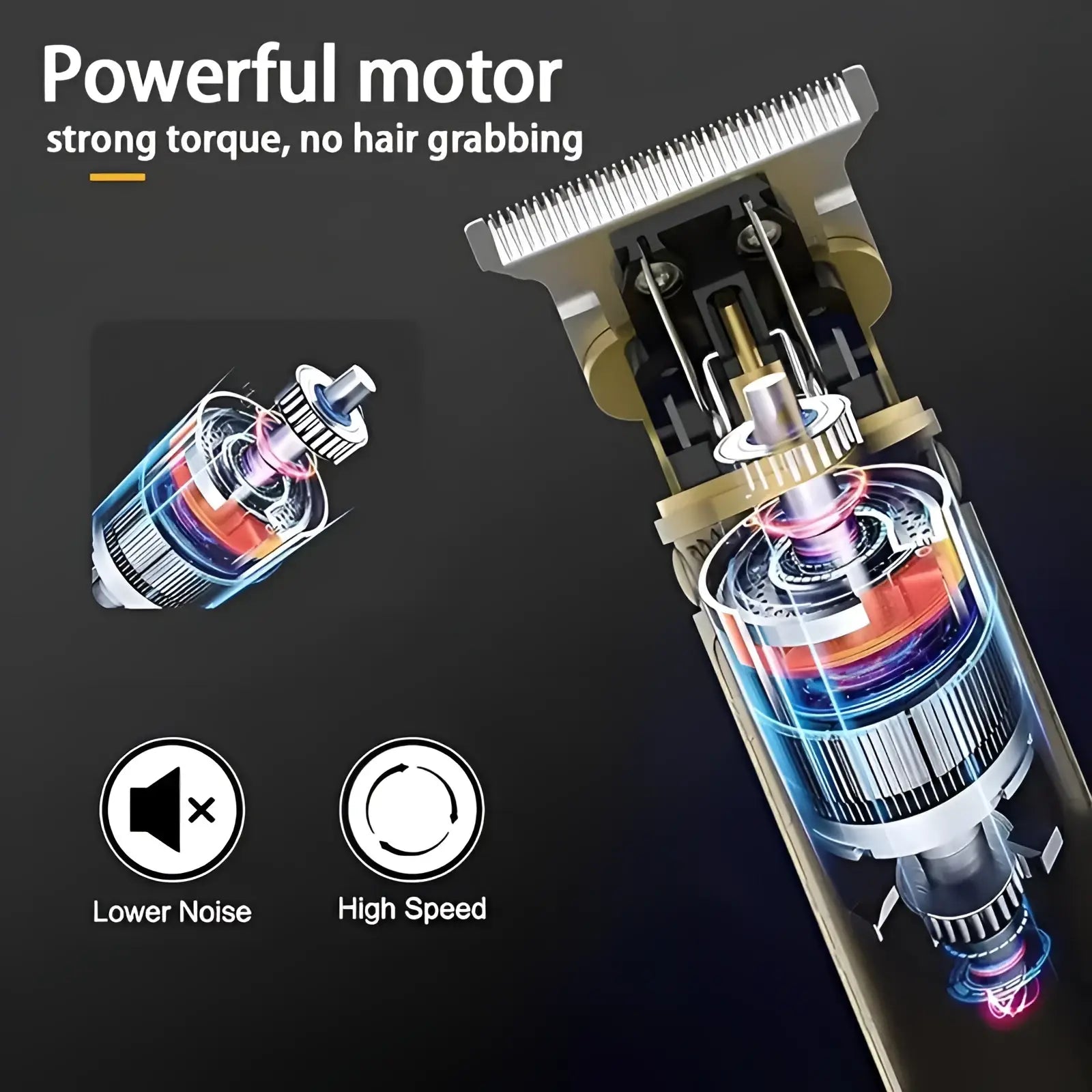 Professional Mens Hair Clippers Gold Cordless Trimmer ARBA Global