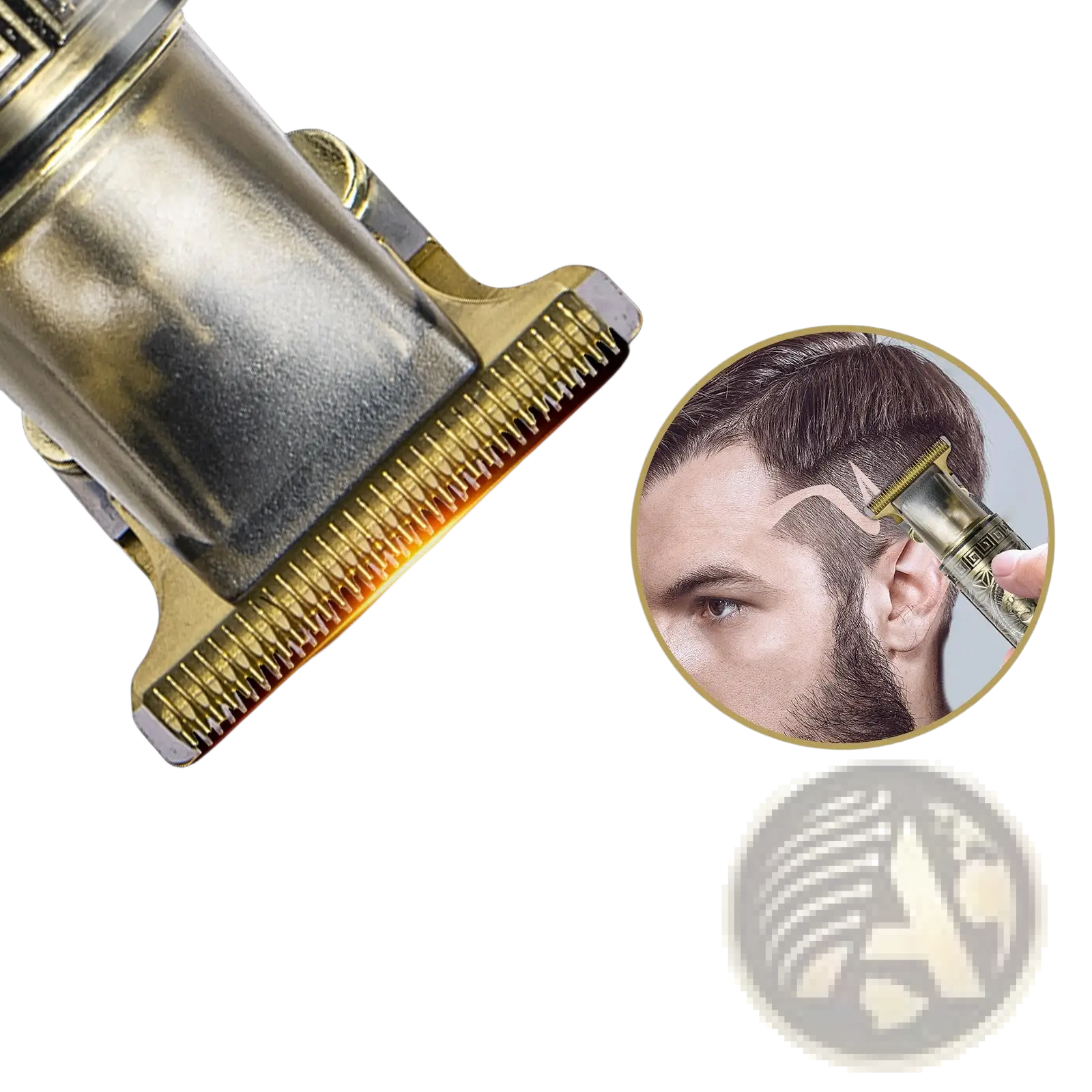 Professional Mens Hair Clippers Gold Cordless Trimmer ARBA Global