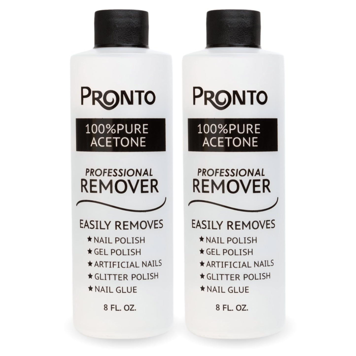 Pronto 100% Acetone Gel Nail Polish Remover - Gel Polish Remover for Nails | Acetone Nail Polish Remover For Nails for Removal of Glue, Gel, Acrylic & Dip | Gel Polish Remover, 8 Fl oz