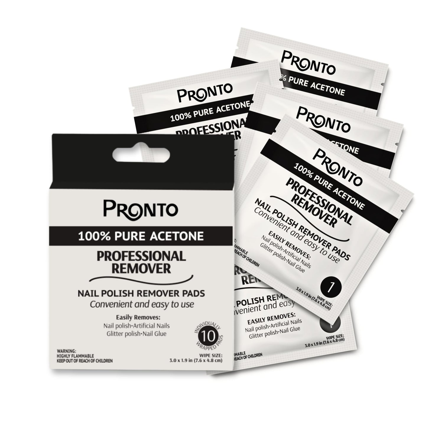 Pronto 100% Acetone Gel Nail Polish Remover - Gel Polish Remover for Nails | Acetone Nail Polish Remover For Nails for Removal of Glue, Gel, Acrylic & Dip | Gel Polish Remover, 8 Fl oz