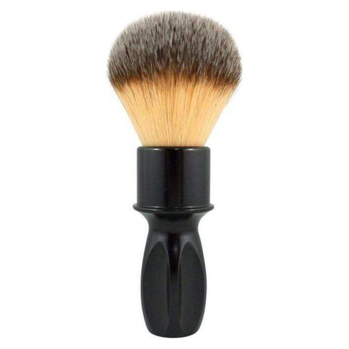 RazoRock Glossy Black 400 Plissoft Synthetic Shaving Brush - 24 mm knot (Solid Aluminum) Pasteur Pharmacy