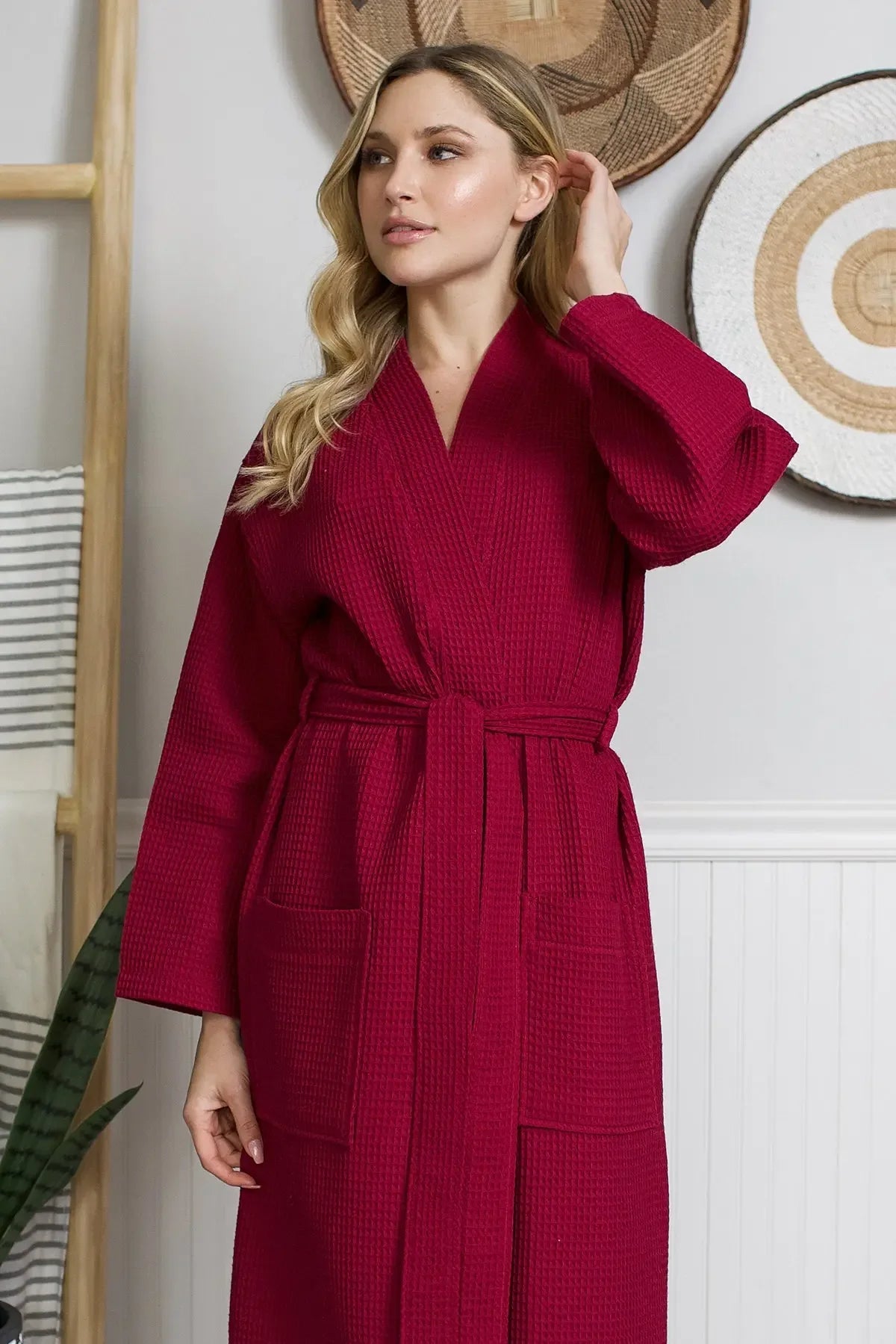 Waffle Robe Womens – Lightweight, Quick-Dry Spa Comfort Lotus Linen