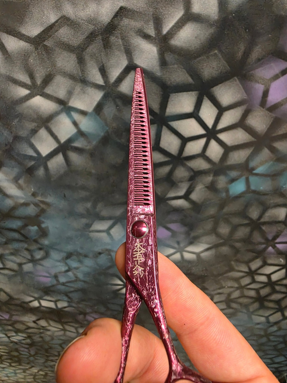 Reiki Shears - Pink Unicorn Reverse Chunker Reiki Shears