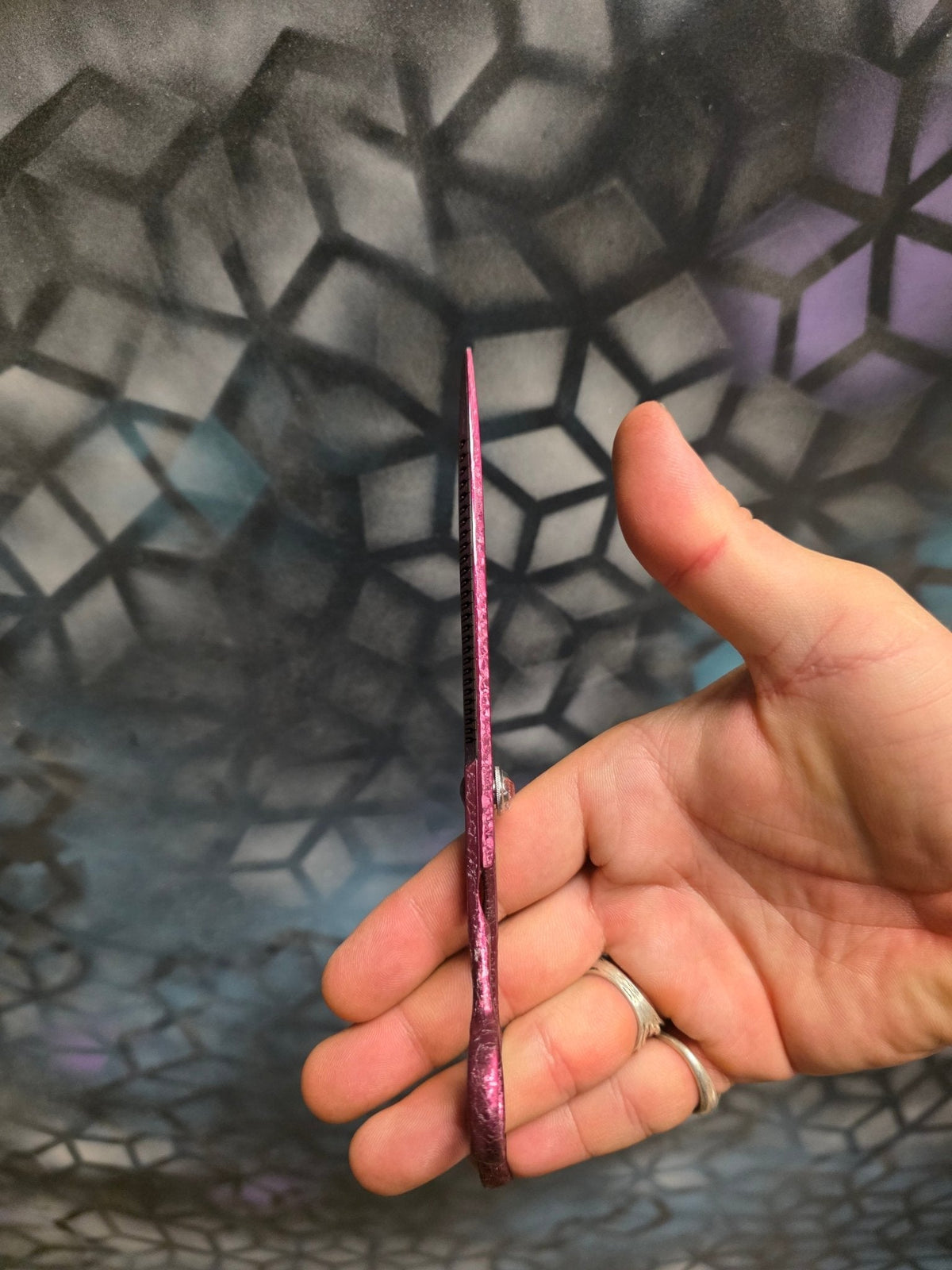 Reiki Shears - Pink Unicorn Reverse Chunker Reiki Shears