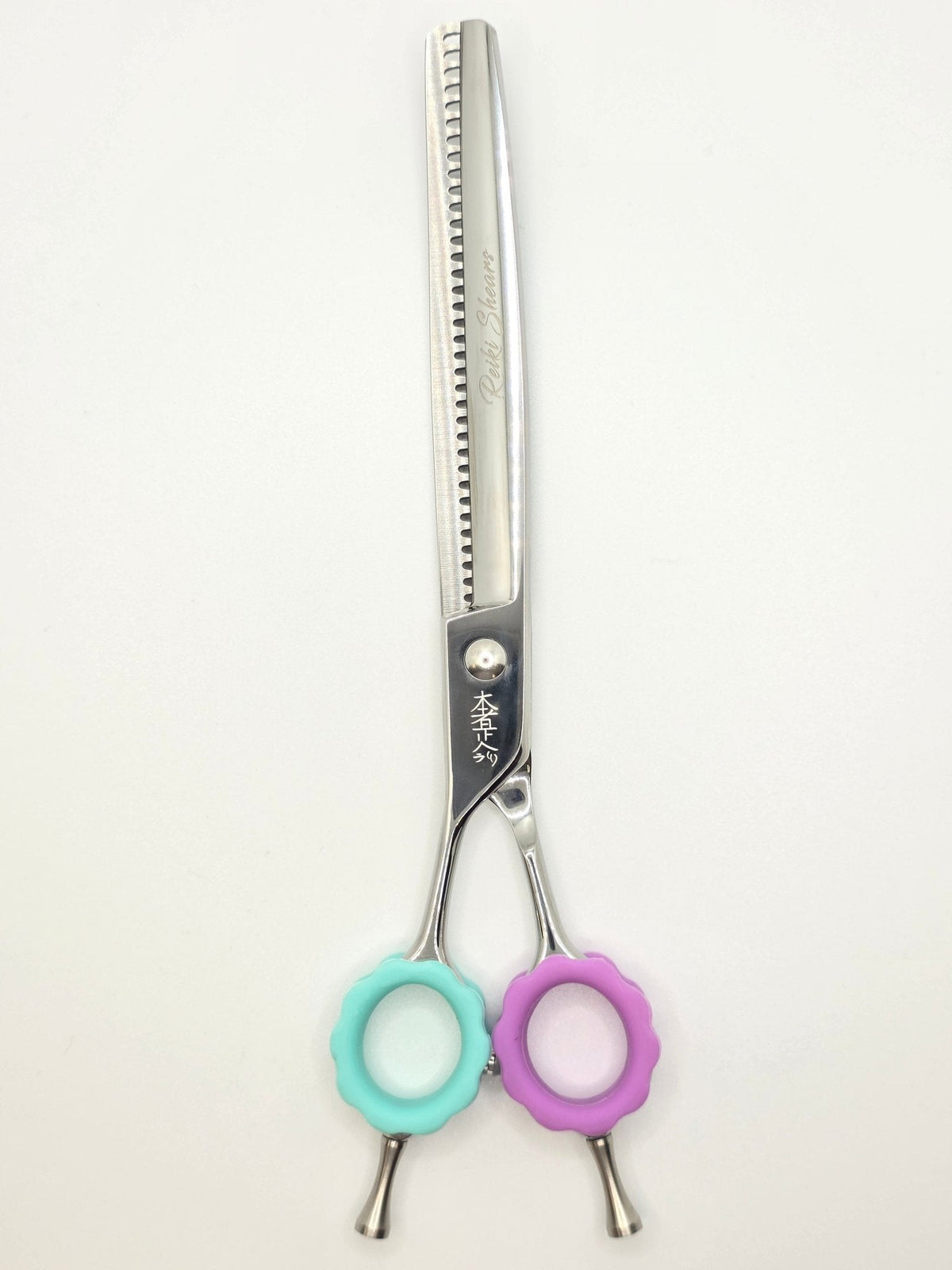 Reiki Shears - Southpaw Curved Blender - Cat The Dog Groomer Signature Collection Reiki Shears