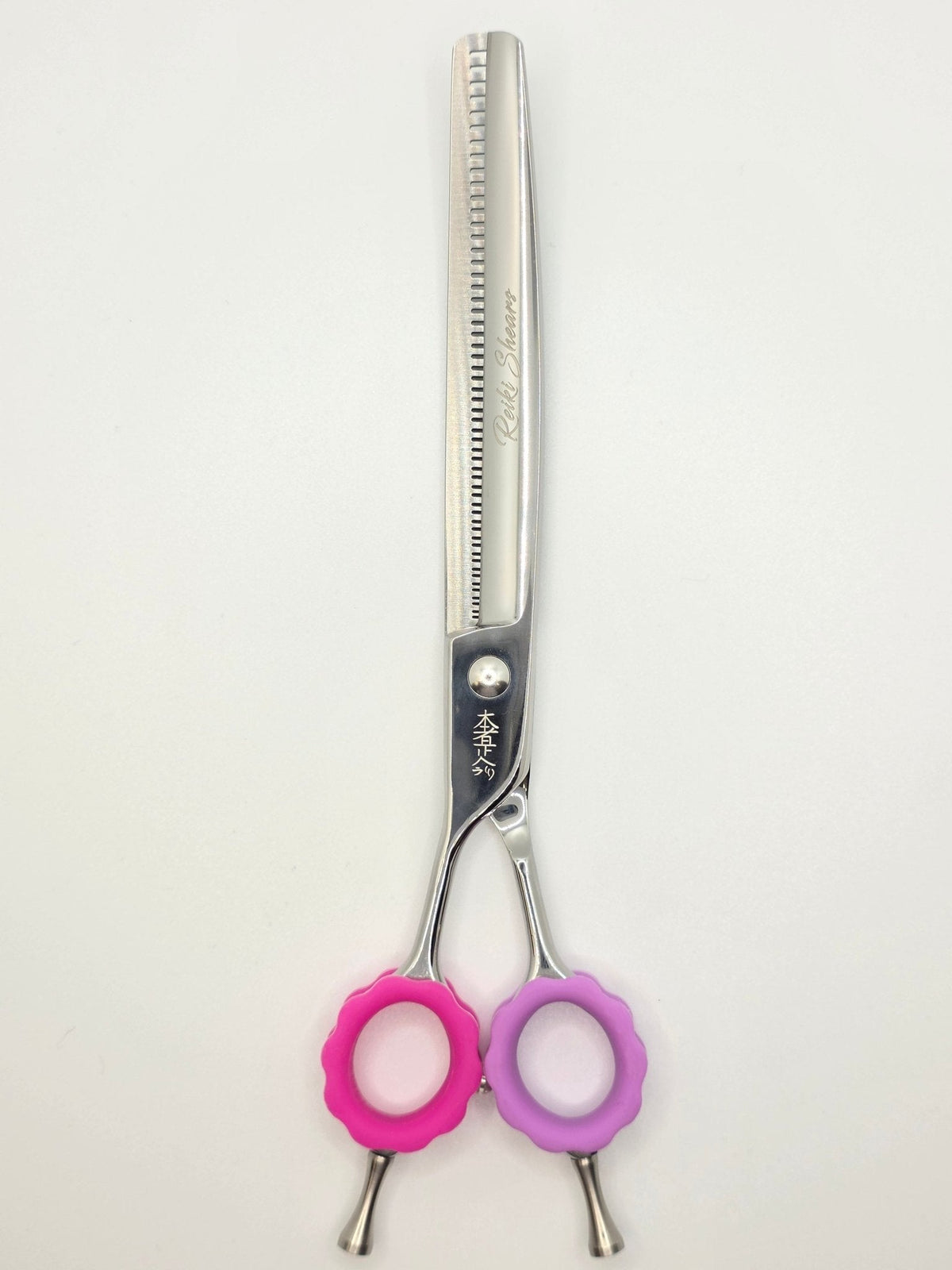 Reiki Shears - Left-Handed Curved Chunker - Southpaw Signature by Cat The Dog Groomer Reiki Shears