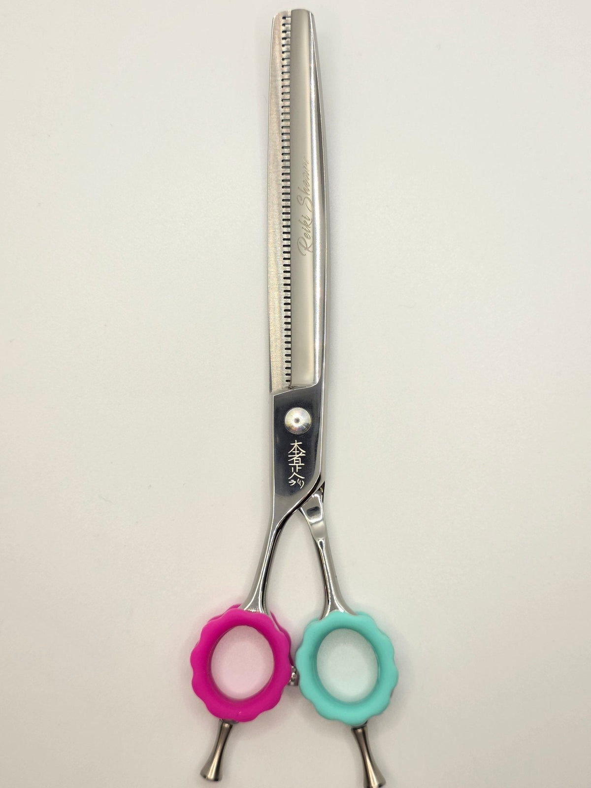 Reiki Shears - Left-Handed Curved Thinner - Southpaw Signature by Cat The Dog Groomer Reiki Shears