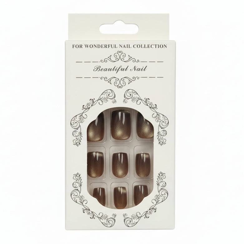 Salon-Style French Tip Press-On Nails - Square 03 VIAI BEAUTY