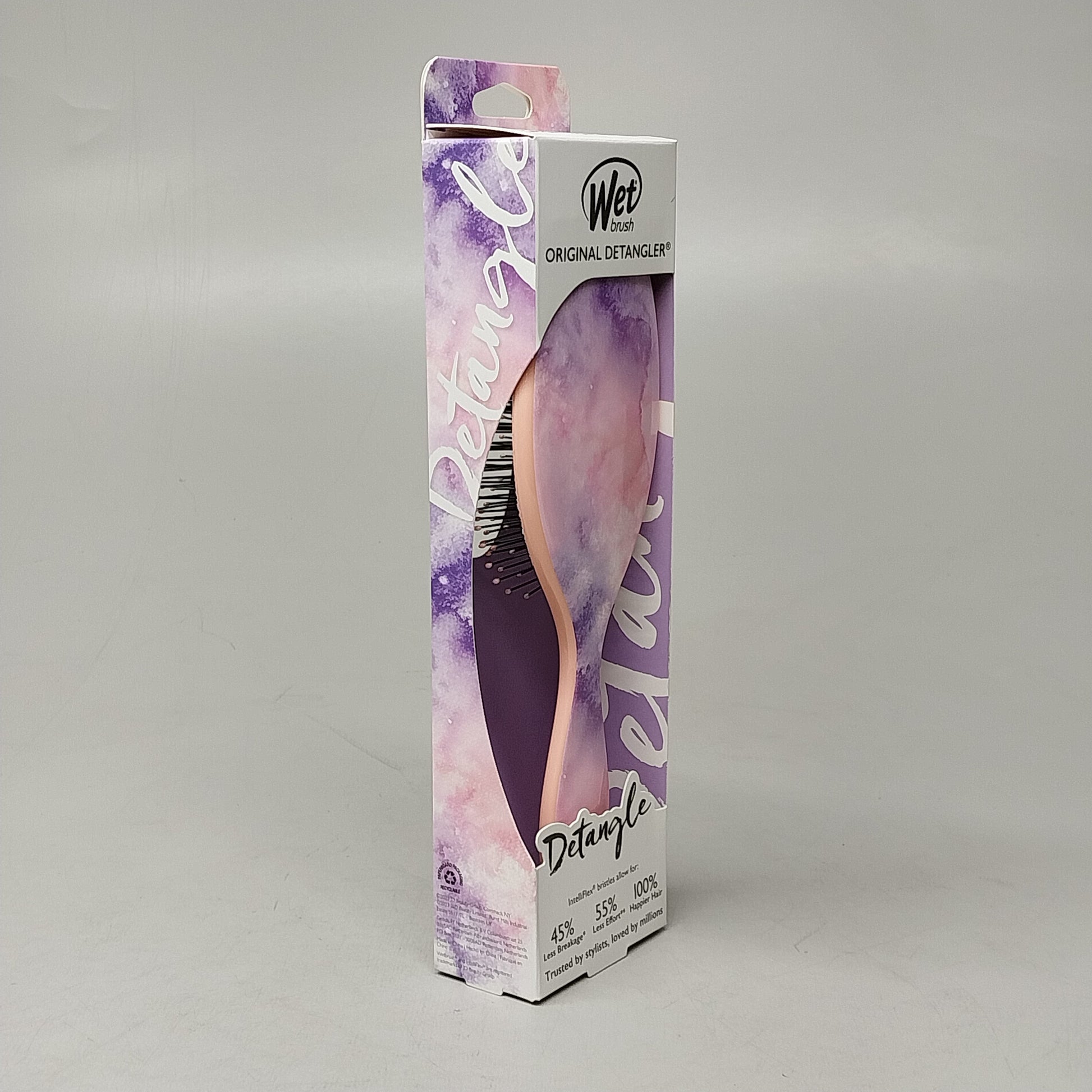 WET BRUSH (4 PACK) Original Detangler Hair Brush Pink / Purple Watermark Pattern PayWut