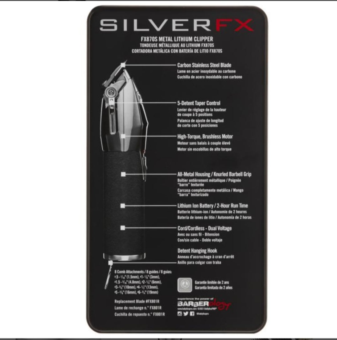 BaBylissPRO Silver Clipper | FX870S