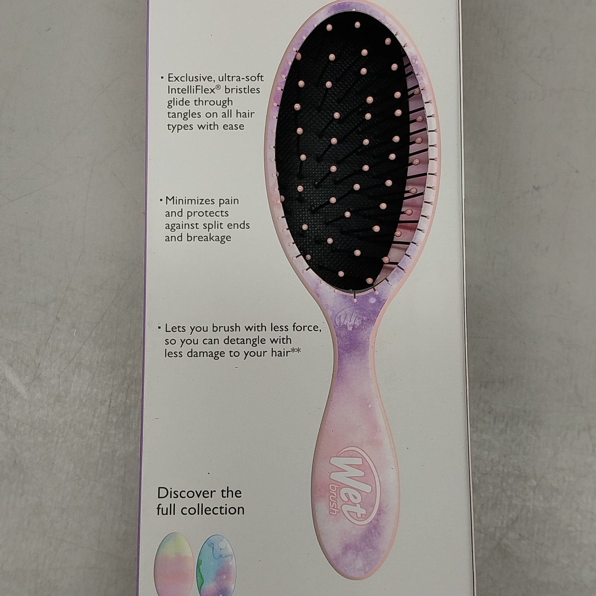 WET BRUSH (4 PACK) Original Detangler Hair Brush Pink / Purple Watermark Pattern PayWut
