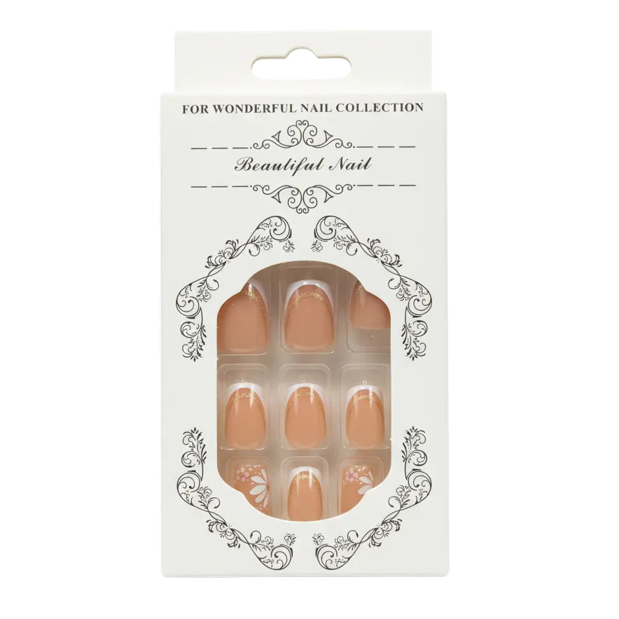 Salon-Style French Tip Press-On Nails - Square 01 VIAI BEAUTY