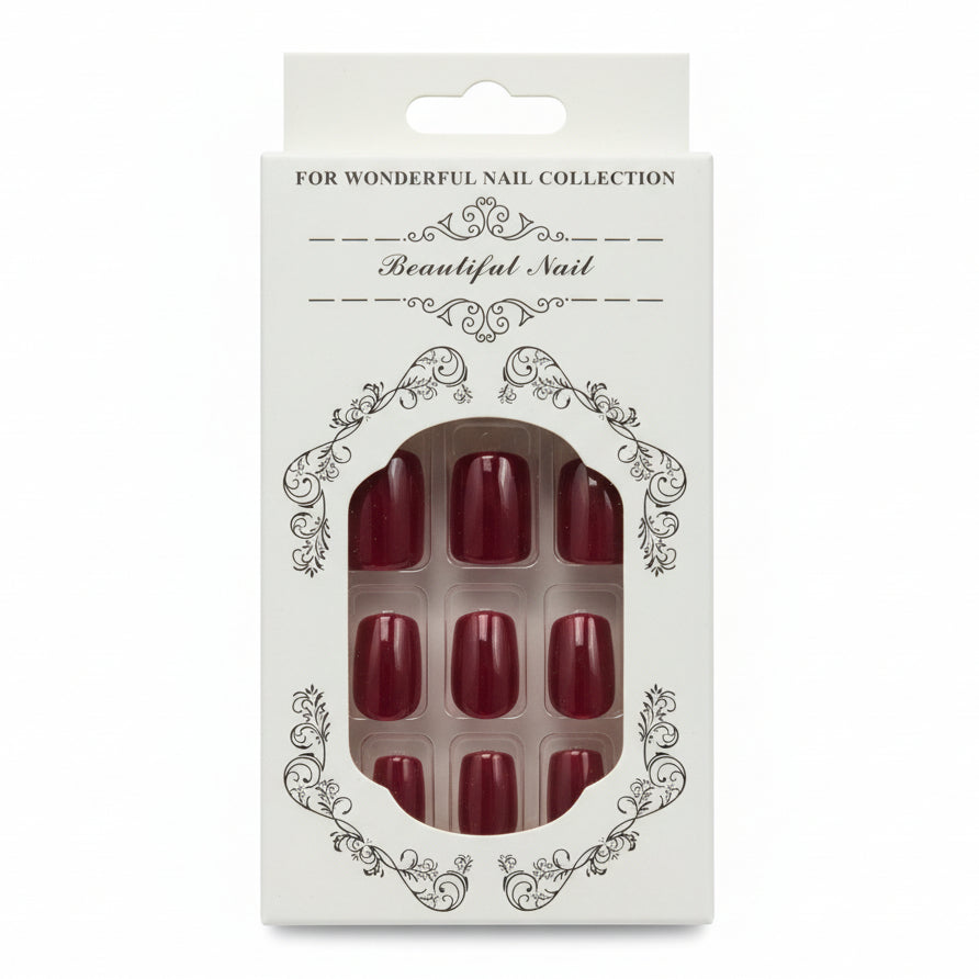 Salon-Style French Tip Press-On Nails - Square 03 VIAI BEAUTY