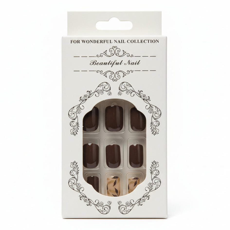 Salon-Style French Tip Press-On Nails - Square 03 VIAI BEAUTY