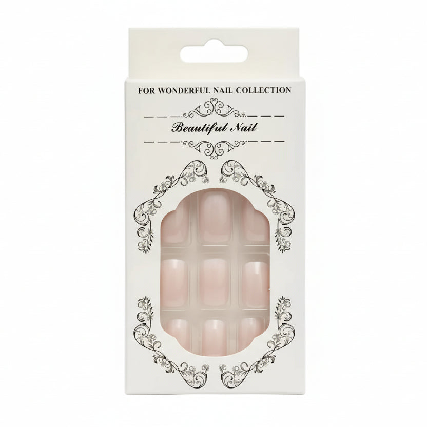 Salon-Style French Tip Press-On Nails - Square 01 VIAI BEAUTY