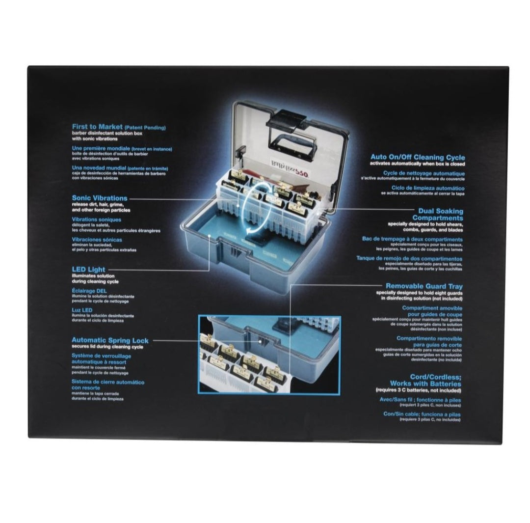 The BaBylissPRO Barber Sonic Disinfectant Box