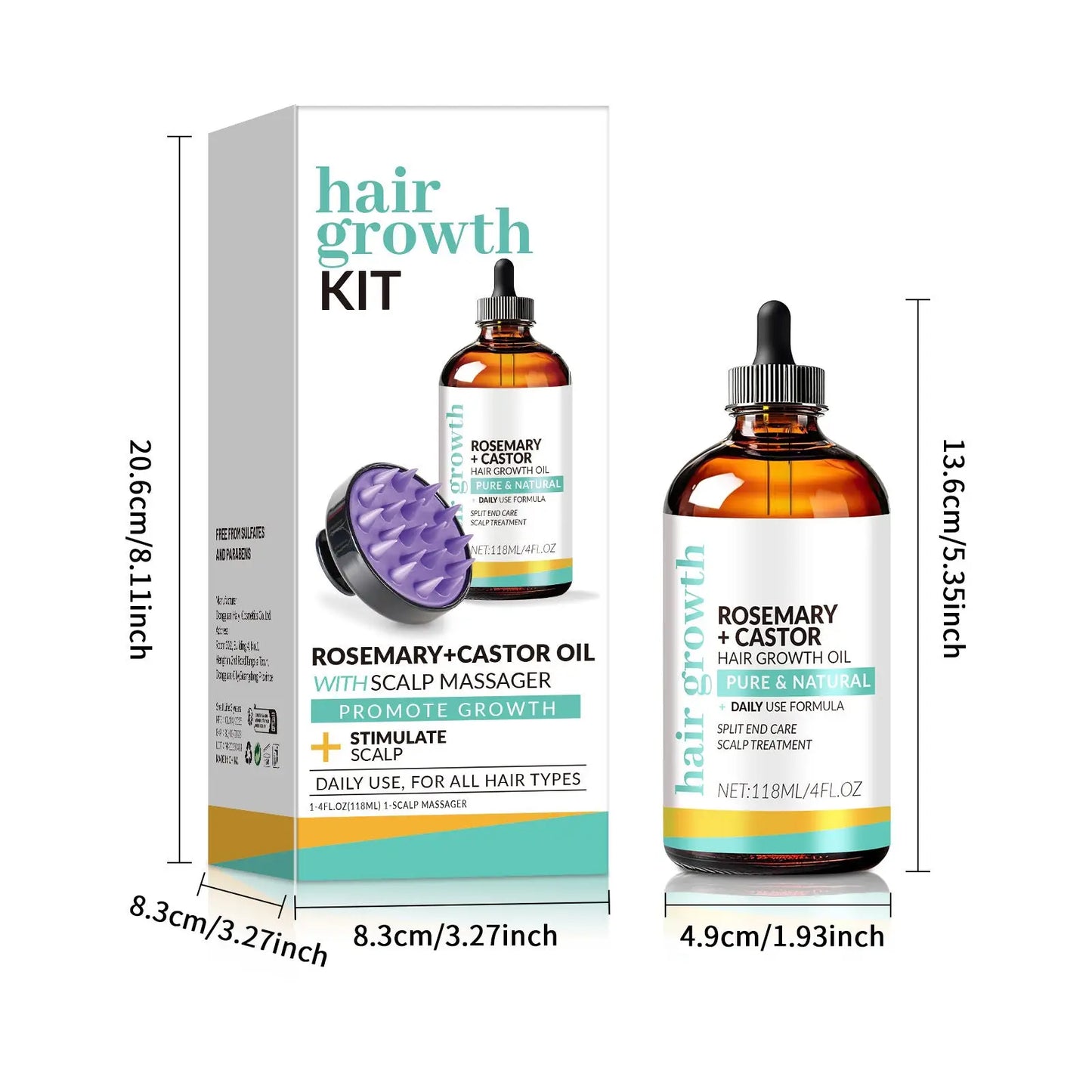 Rosemary Castor Hair Growth Oil 118ml Treatment ARBA Global