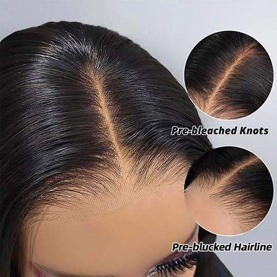 Royce Short Bob Transparent Lace Human Hair Wig,10-16 Inch Bone Straight Brazilian Hair Wig,4x4 13x4 Bob Wigs For Black Women