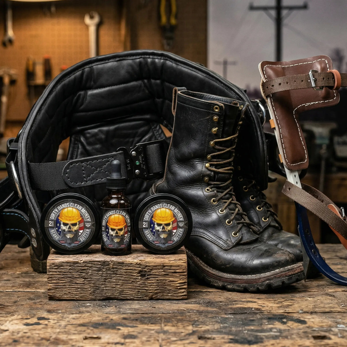 Dirty Hands Clean Money Beard Balm Leather and Oakmoss Patriot And Company
