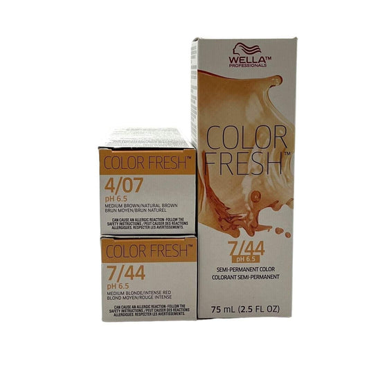 Wella Color Fresh Semi-Permanent Hair Color 4/07 Medium Natural Brown, 2.5 oz VIP Extensions