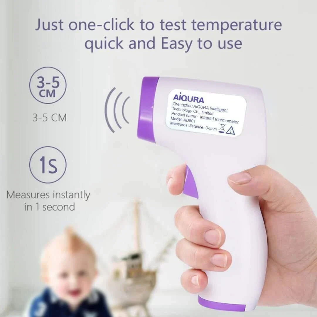 AIQURA INFRARED NON-CONTACT THERMOMETER (#AD801) N.O.S. Barber Supply