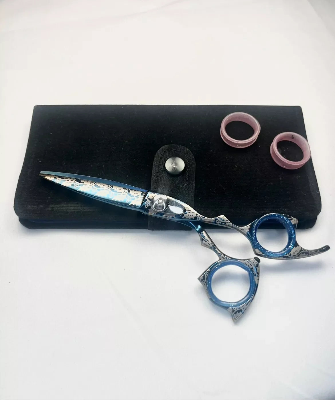 Blue Floral Shear Tamsco Precision Tools