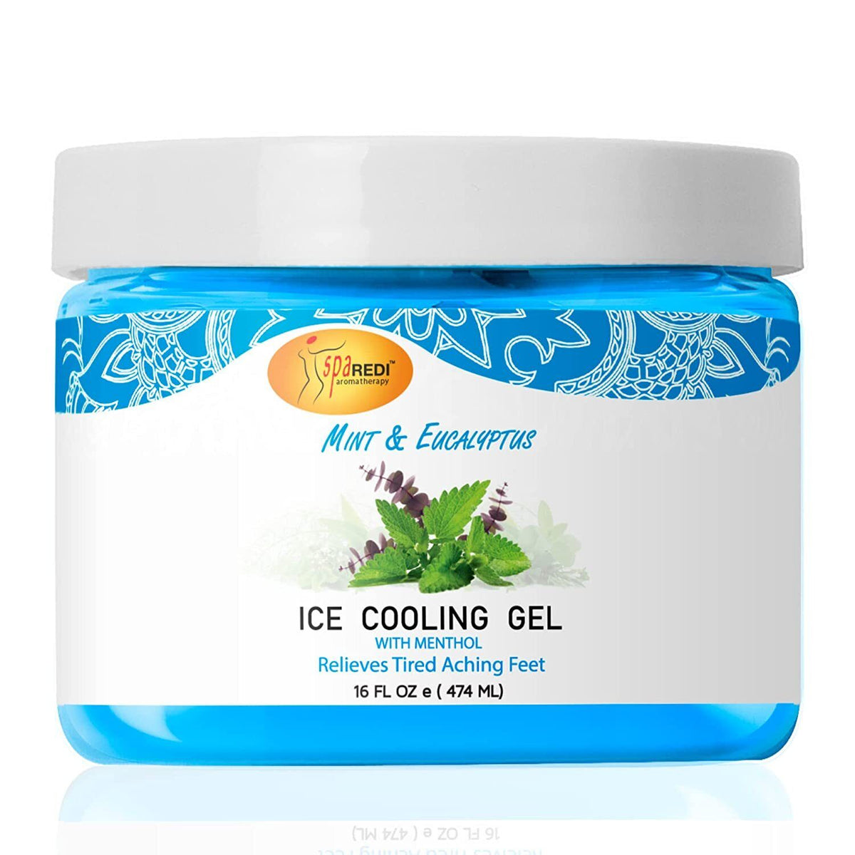 Spa Redi - Cooling Gel - Mint & Eucalyptus 16oz Queen Nails & Beauty Supplies