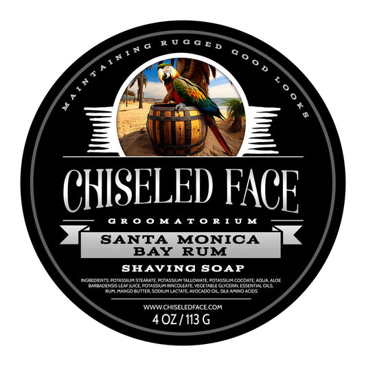 Santa Monica Bay Rum - Shaving Soap Chiseled Face