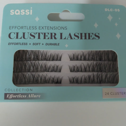 Sassi Cluster Lashes | Effortless Allure | 24 Lash Clusters | Lightweight, Reusable Extensions for Natural-Looking Volume & Length VIP Extensions