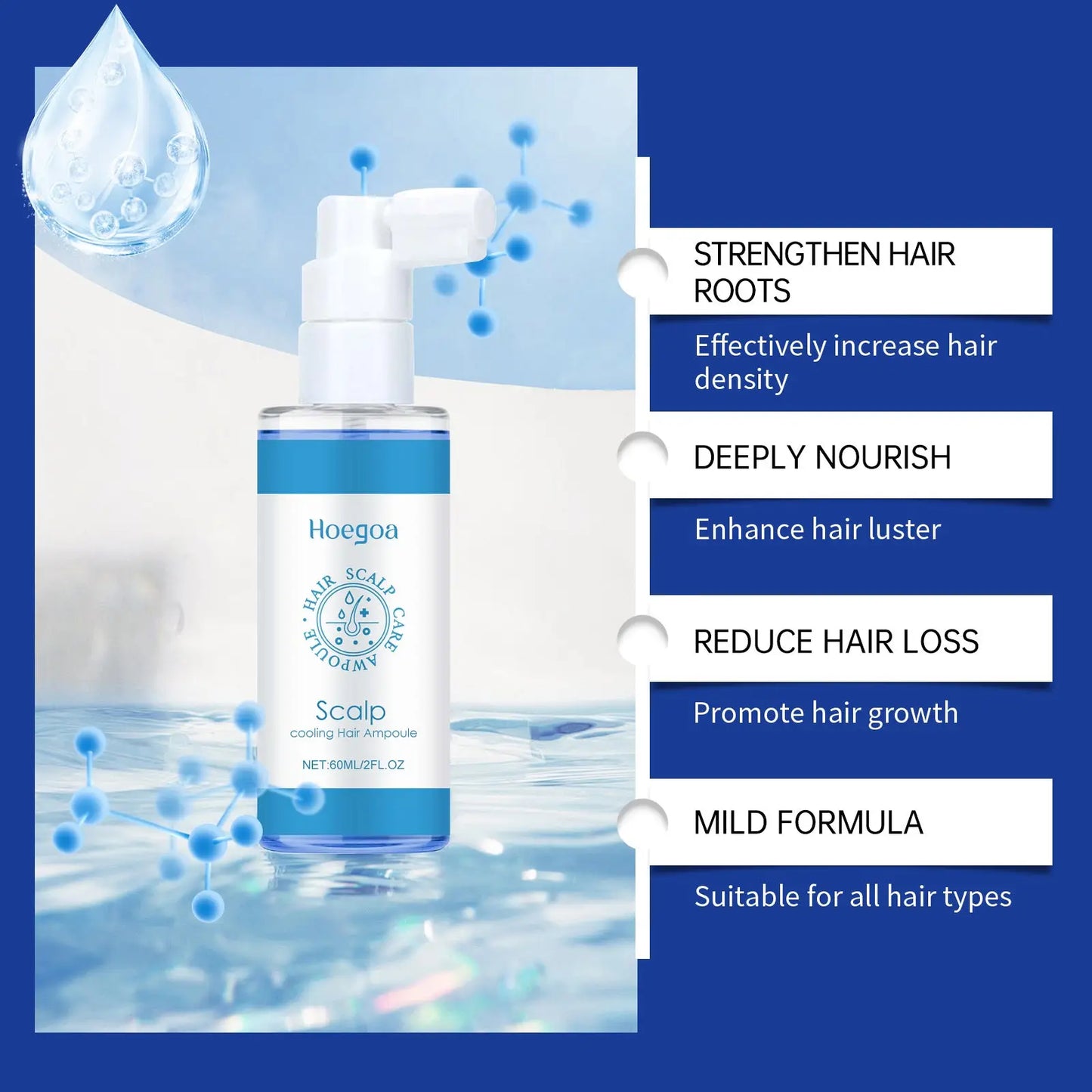 Scalp Cooling Hair Ampoule Nourishing Spray 60ml ARBA Global